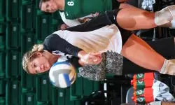 Heather Thomas needs seven digs to re-set the UAB single season digs record.