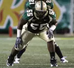 OL Terence Edge is slated to make his 44th career start on Saturday.