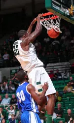 Cameron Moore closed play with seven points and a game-high nine boards in the losing effort.