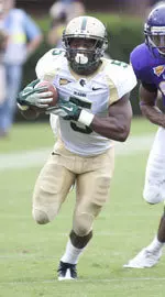 Jamie Bender returns an interception for a touchdown this season at East Carolina.