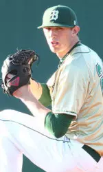 Dillon Napoleon allowed just one earned run in seven innings in game one.