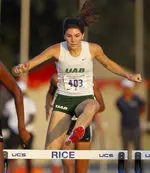 Rachel Harley scored for UAB in the 400 hurdles final Sunday.