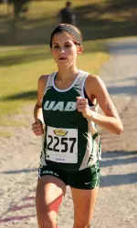 Senior Rhiannon Johns and the UAB cross country team race Samford in season opener.