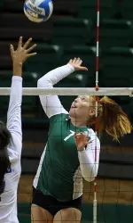 Kate Morrell produced in her home state of Nebraska with a double-double and match-high 19 points.