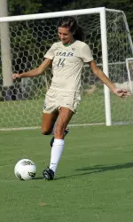 Freshman Mary Catherine Combs scored her first goal in the Green and Gold.