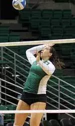 Kirsten Gallagher totaled a match-best six blocks.