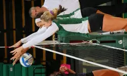 Sam Serley recorded her 500th career block on Tuesday night