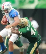 LB Marvin Burdette leads the Blazers' defense into Saturday's Homecoming game.