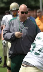 Offensive line coach John Peterson spoke with media after Tuesday's practice.