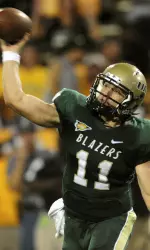 Quarterback Austin Brown throws a pass against Southern Miss.