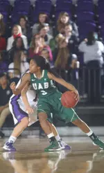 Freshman Essence Baucom has drawn three starts this season at the point guard position.
