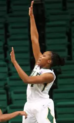 Meagan Brown moved into a tie for second place on UAB's career blocks list Thursday.