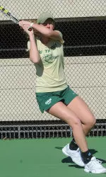 Rachel Daniell was a winner in singles and doubles against UTSA.