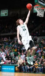 Jordan Swing goes to the basket for a layup.