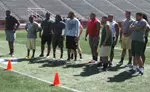 UAB had 13 former football student-athletes work out Monday in front of the NFL scouts.