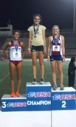 Kristina Vaughn claimed first place in the 3,000m steeplechase on Saturday.
