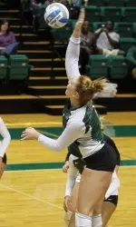 Senior Kate Morrell leads the UAB outside hitters for the 2012 season