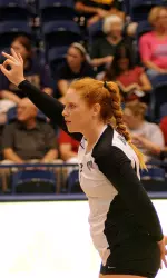 OH Kate Morrell posted a double-double and tied a career-high with 20 digs