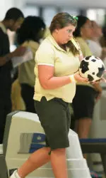 Jamie Cowden placed 16th individually with a pin fall average of 188.2