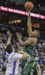 Rod Rucker leads the Blazers in field goal shooting (55.8) and rebounds per game (7.4)