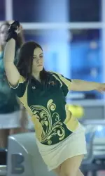 Freshman Lauren Douglas made her first appearance as a Blazer last weekend.