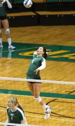 Senior Ally Slaughter recorded her second double-double of the season.