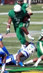 UAB's freshman running back Jordan Howard rushed for a team-high 154 yards on 23 carries against the Blue Raiders.