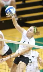Junior Sarah Rishell led the team in kills against Tulane.