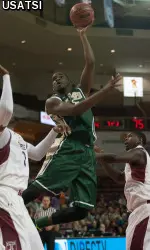 C.J. Washington goes up for a shot.