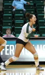 Senior Ally Slaughter landed four-straight service aces against Tulane.