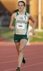 Sarah Hudak was one of many Blazers to set a new personal best on Saturday.