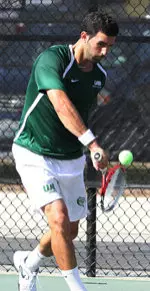 Lucas Dirube won his No. 5 singles match Saturday vs. Yale.