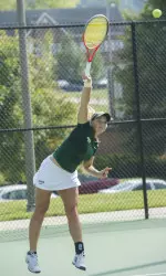 UAB's Caroline Faught picked a three-set win at the fourth position on Thursday.