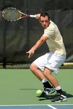 Tom Puetz teamed with David Zimmerman to win their match at No. 1 doubles.