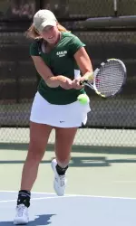 UAB's Rachel Daniell fought hard in a 7-5, 6-4 singles loss on Thursday.