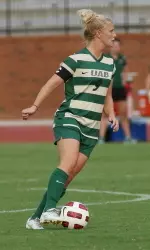 Kristen Ebert and the Blazers arrived in Brussels on Saturday.