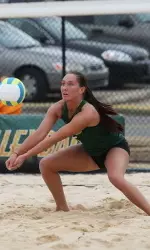 UAB's Ally Slaughter teamed with Kirsten Gallagher to clinch Friday's win.