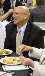 New women's basketball coach Randy Norton was the special guest speaker at this year's event.