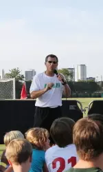 Head coach Mike Getman at the 2012 Free Youth Clinic Day.