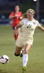 Paige Hanks scored two goals in the home-opener this past Sunday.