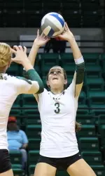 Senior Becca Howard tallied her third double-double of the season.