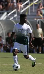 Freshman midfielder James Nanje Ngoe has played in every match this season for the Blazers.