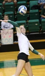 Junior Sara Rishell had 11 kills and eight blocks against North Dakota.