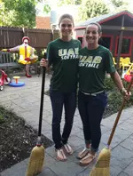 The Blazer softball team teamed up for a day of community service at the Ronald McDonald House.