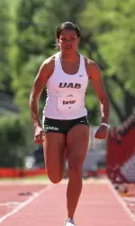 Junior Shelby Barker was one of two members of the UAB track and field to take home first place in the squad's first event of the indoor season.