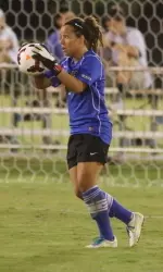 Junior goalkeeper Angelica Jimenez turned away eight shots against Florida Atlantic on Oct. 12 at West Campus Field.