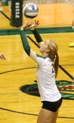 Sophomore Amber Treace helped UAB to a .381 hitting percentage in the 3-0 win over Middle Tennessee.