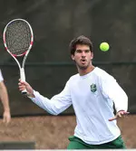 Luiz Felipe Pinto fell in singles Thursday but won his doubles match.