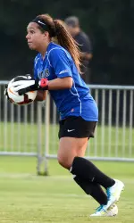 Junior goalkeeper Angelica Jimenez increased her conference-leading save total to 102, turning away seven shots against the Blue Raiders on Oct. 26.
