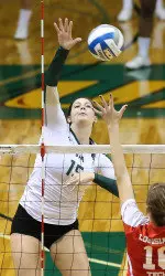 Junior Sydney Nelson led UAB with eight kills.